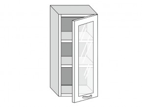 19.40.3 Шкаф настенный (h=913) на 400мм с 1-ой стекл. дверцей в Новоуральске - novouralsk.magazinmebel.ru | фото
