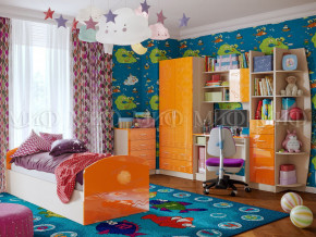 Детская комната Юниор-2 Оранжевый металлик в Новоуральске - novouralsk.magazinmebel.ru | фото
