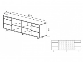 Комодино Moderno-2200 Ф1 в Новоуральске - novouralsk.magazinmebel.ru | фото - изображение 3