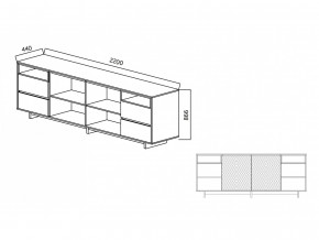 Комодино Moderno-2200 Ф4 в Новоуральске - novouralsk.magazinmebel.ru | фото - изображение 4