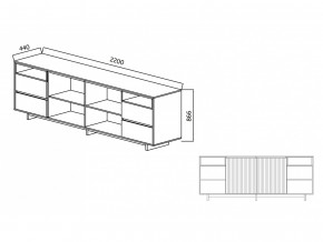 Комодино Moderno-2200 Ф5 в Новоуральске - novouralsk.magazinmebel.ru | фото - изображение 4