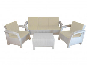 Комплект уличной мебели Yalta Premium Terrace Triple Set белый в Новоуральске - novouralsk.magazinmebel.ru | фото