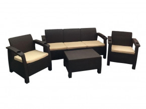 Комплект уличной мебели Yalta Terrace Triple Set шоколадный в Новоуральске - novouralsk.magazinmebel.ru | фото