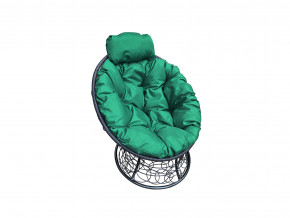 Кресло Папасан мини с ротангом зелёная подушка в Новоуральске - novouralsk.magazinmebel.ru | фото