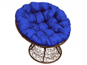Кресло Папасан с ротангом синяя подушка в Новоуральске - novouralsk.magazinmebel.ru | фото