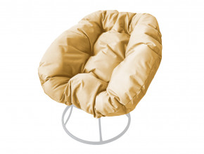 Кресло Пончик без ротанга бежевая подушка в Новоуральске - novouralsk.magazinmebel.ru | фото - изображение 1