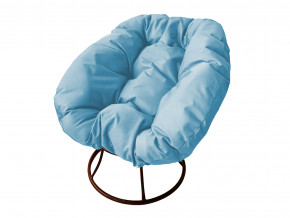 Кресло Пончик без ротанга голубая подушка в Новоуральске - novouralsk.magazinmebel.ru | фото - изображение 1