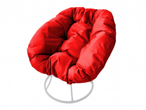 Кресло Пончик без ротанга красная подушка в Новоуральске - novouralsk.magazinmebel.ru | фото