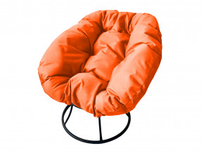 Кресло Пончик без ротанга оранжевая подушка в Новоуральске - novouralsk.magazinmebel.ru | фото