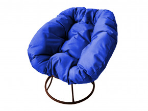Кресло Пончик без ротанга синяя подушка в Новоуральске - novouralsk.magazinmebel.ru | фото