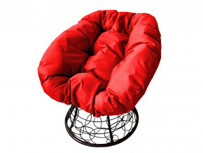 Кресло Пончик с ротангом красная подушка в Новоуральске - novouralsk.magazinmebel.ru | фото
