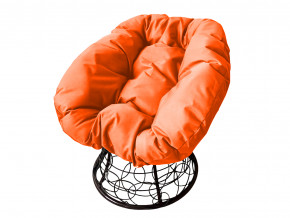 Кресло Пончик с ротангом оранжевая подушка в Новоуральске - novouralsk.magazinmebel.ru | фото