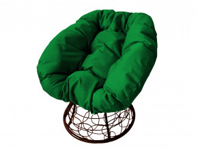 Кресло Пончик с ротангом зелёная подушка в Новоуральске - novouralsk.magazinmebel.ru | фото