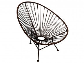 Кресло Ракушка с ротангом коричневый в Новоуральске - novouralsk.magazinmebel.ru | фото - изображение 1