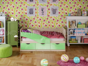 Кровать Бабочки 1800 Салатовый металлик в Новоуральске - novouralsk.magazinmebel.ru | фото - изображение 1
