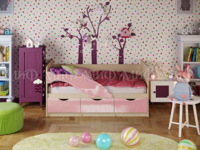 Кровать Дельфин-1 1600 Розовый металлик в Новоуральске - novouralsk.magazinmebel.ru | фото - изображение 1