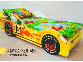 Кровать детская машина Тачка Желтая в Новоуральске - novouralsk.magazinmebel.ru | фото - изображение 1