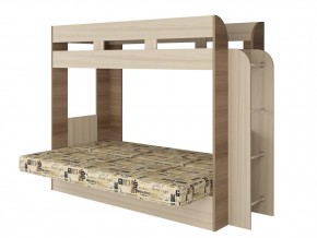 Кровать двухъярусная Карамель 75 венге ткань савана в Новоуральске - novouralsk.magazinmebel.ru | фото - изображение 2