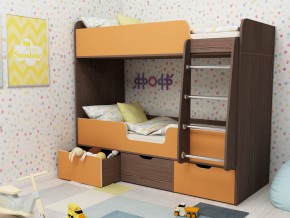 Кровать двухъярусная Малыш двойняшка бодега-оранжевый в Новоуральске - novouralsk.magazinmebel.ru | фото