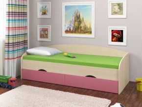 Кровать Соня 2 дуб молочный-розовый в Новоуральске - novouralsk.magazinmebel.ru | фото - изображение 1