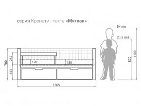 Кровать-тахта мягкая Svogen с ящиками и бортиком дерево-белый в Новоуральске - novouralsk.magazinmebel.ru | фото - изображение 2