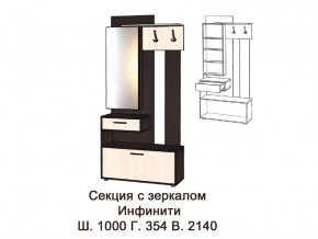 Секция с зеркалом в Новоуральске - novouralsk.magazinmebel.ru | фото
